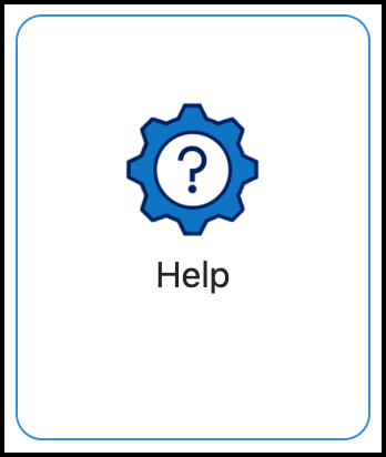 Screenshot of Help tile in TrackMy portal.