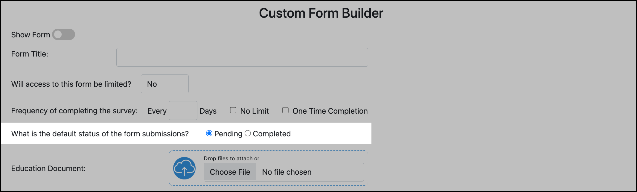 Default status of the form submission.png