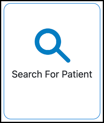 Screenshot of the Search For Patient button in the TrackMy portal.