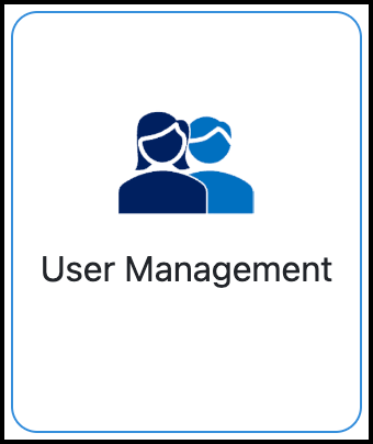 Screenshot of the User Management button in the TrackMy portal