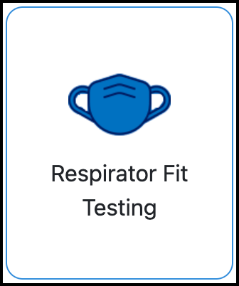 Screenshot of the Respirator Fit Testing tile in the TrackMy portal.