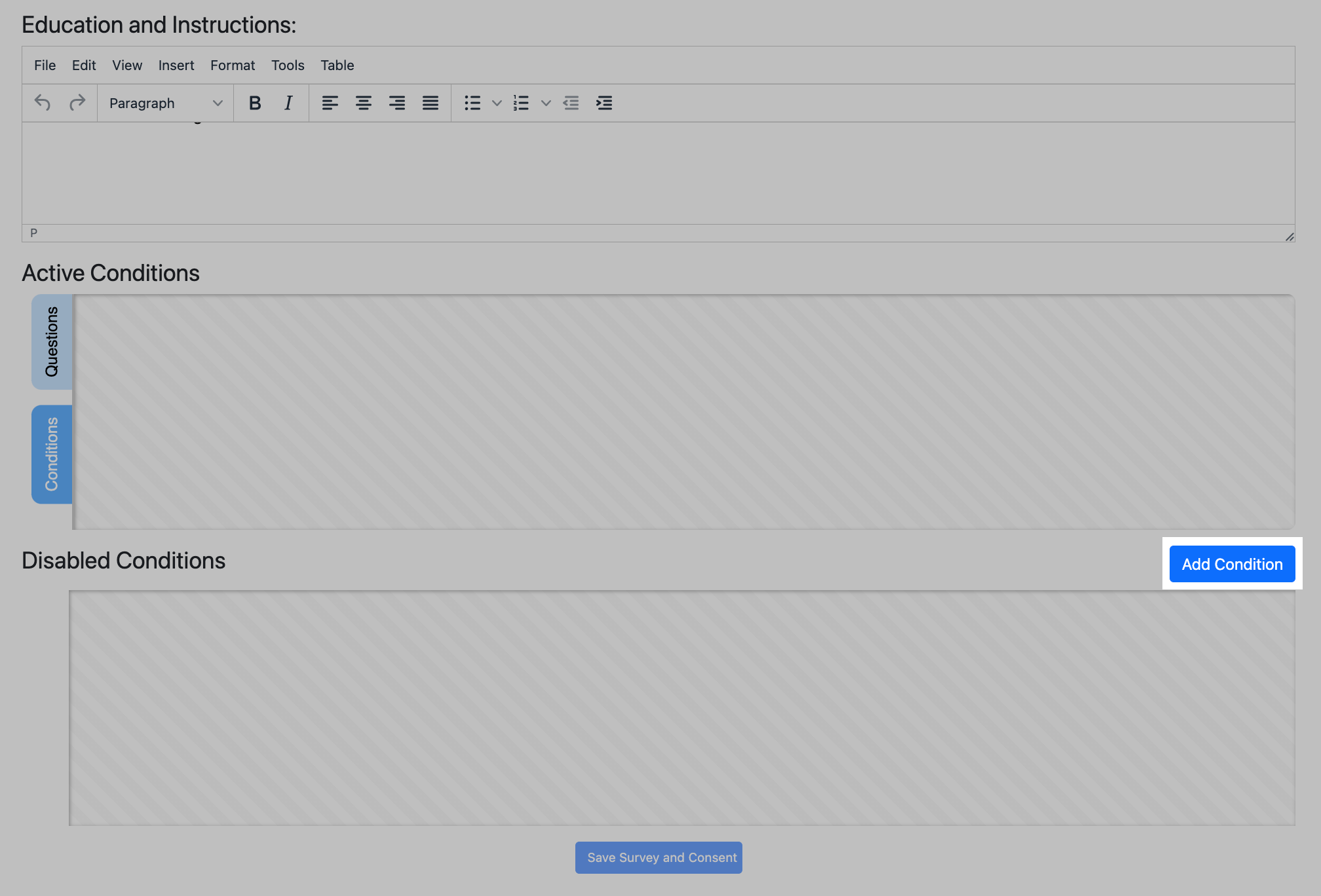 Add Condition button in TB Survey builder.png