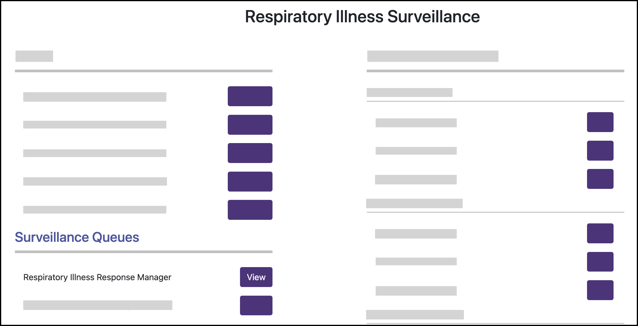 View Respiratory Illness Survey responses.