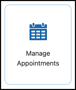 Screenshot of the Manage Appointments tile.