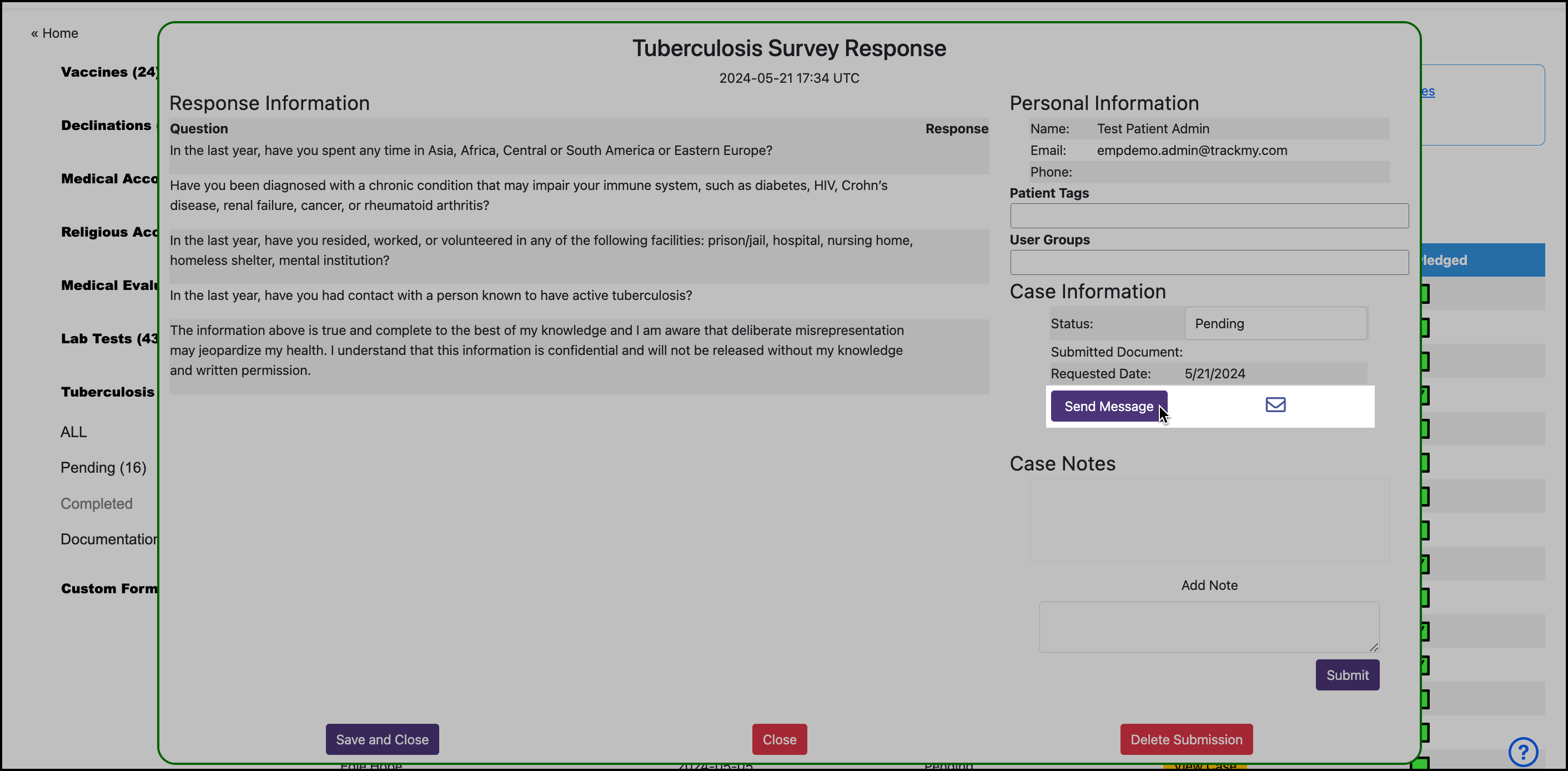 TB Survey review - Send Message button.png