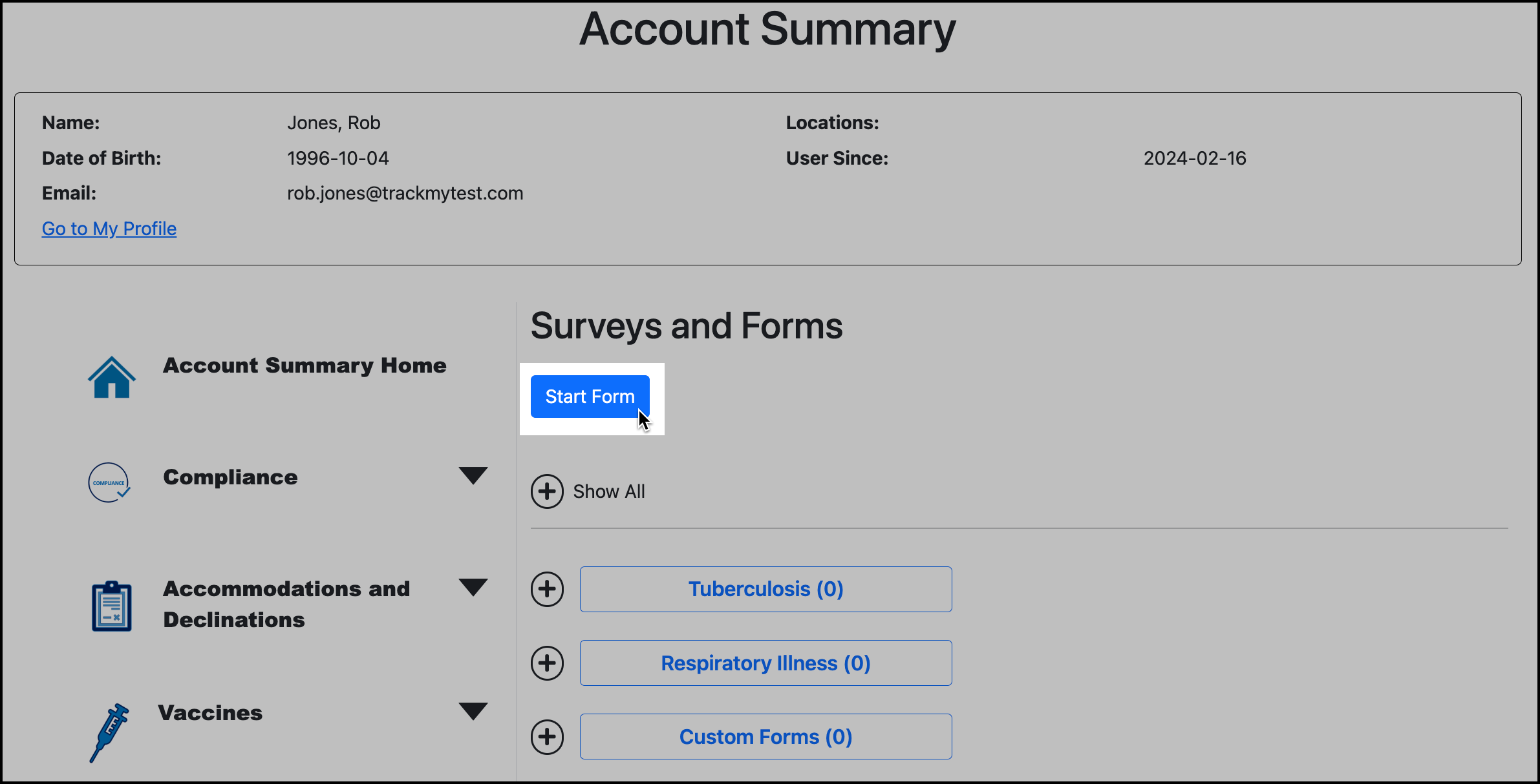 Start Form button - Account Summary.png