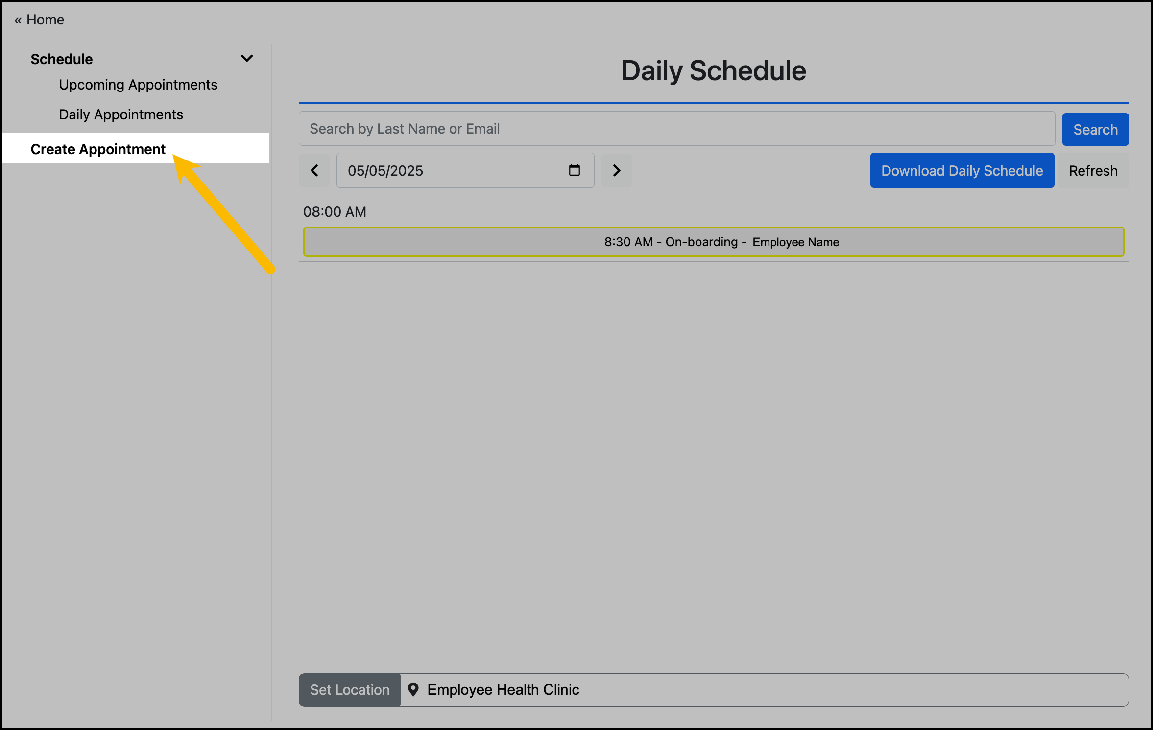 Appointments - Create Appointment button.png