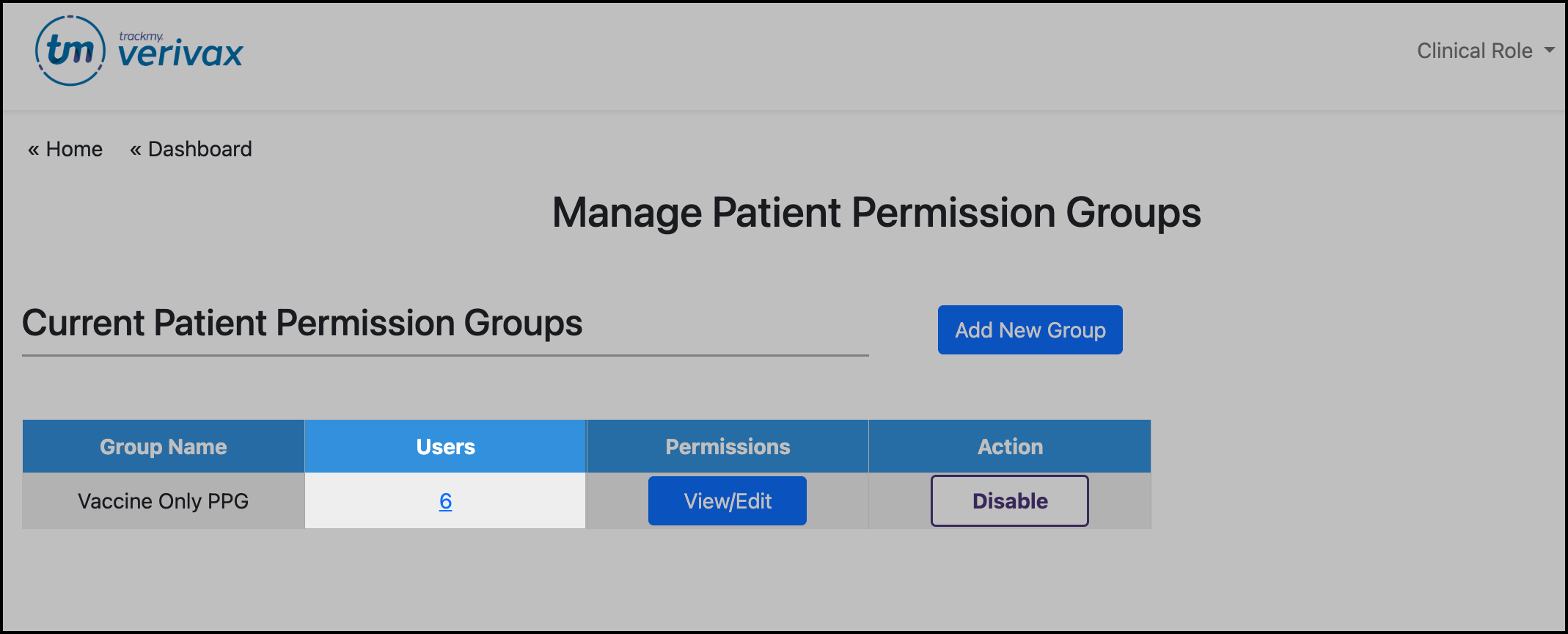 Screenshot of the linked number of users in for a PPG that opens the users pop-up for the PPG.