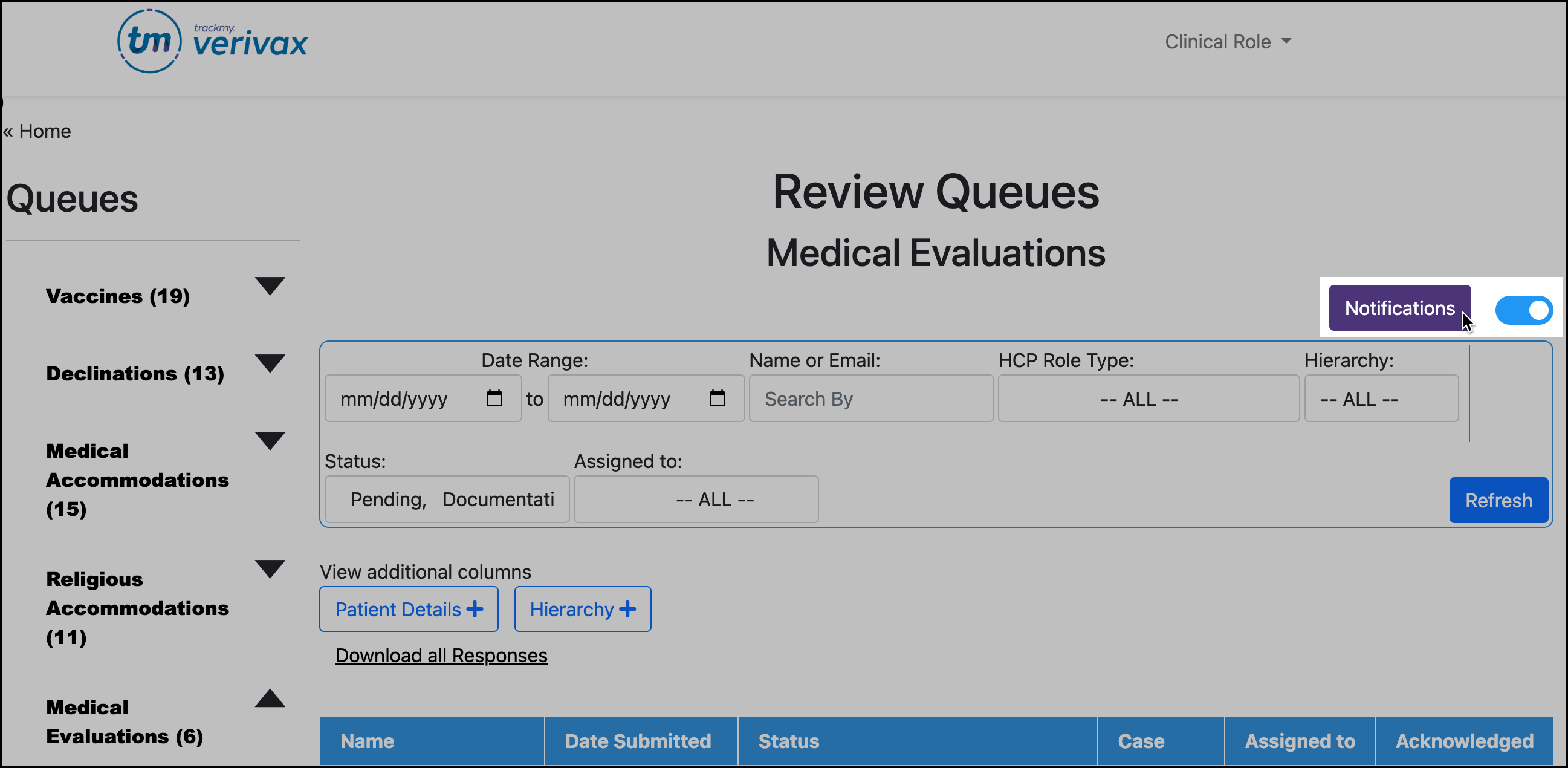 Medical Evaluation queue notification config.png