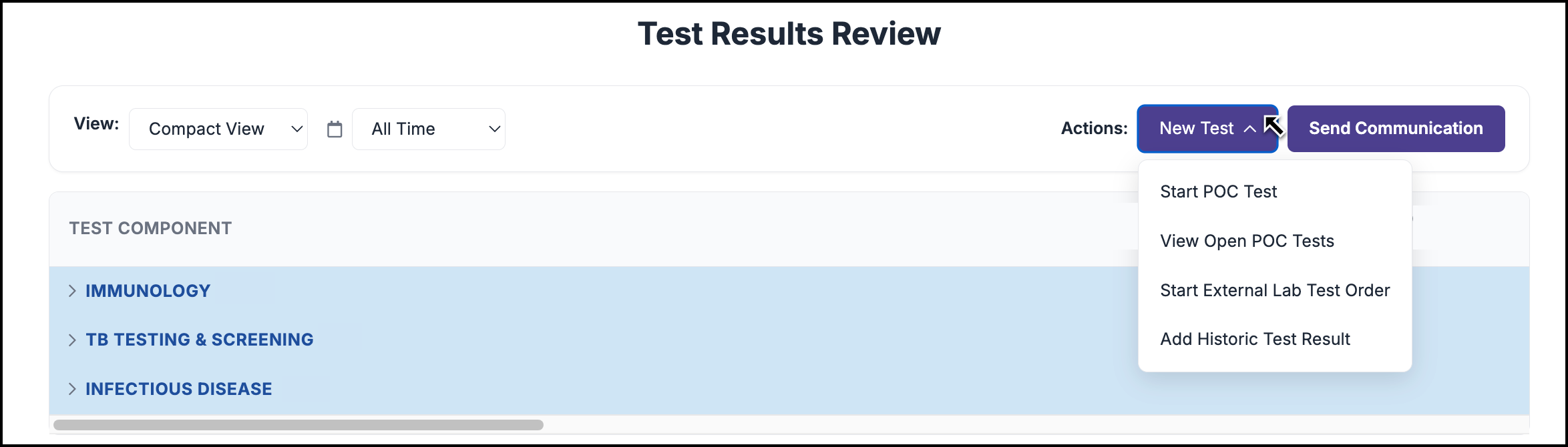 Tests actions list on Test Results Review.png